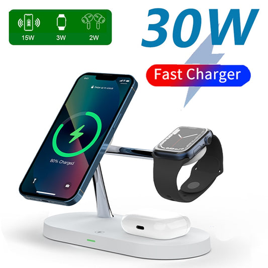 3-in-1 Wireless Mag-Safe Charger Stand