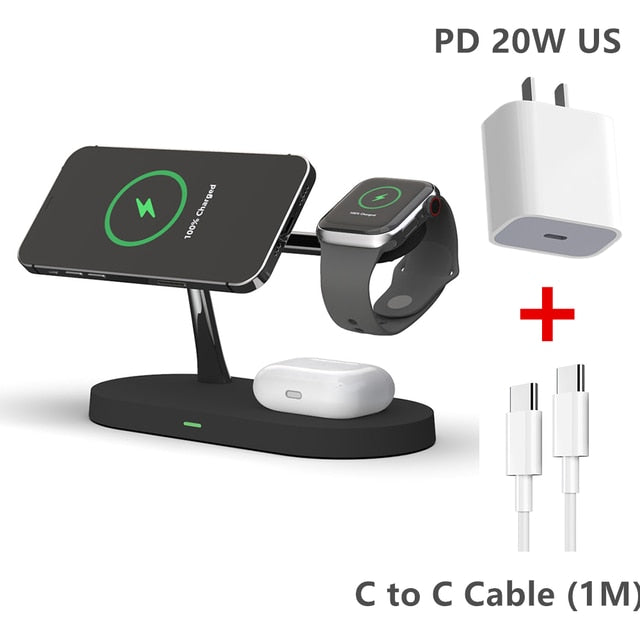 3-in-1 Wireless Mag-Safe Charger Stand